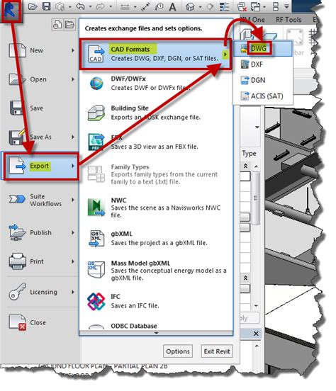 Convert Revit to DWG .